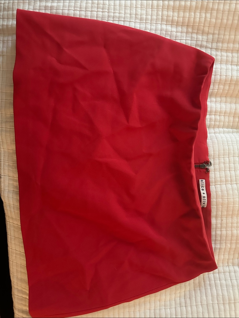 Alice + Olivia Vibrant Red Mini Skirt